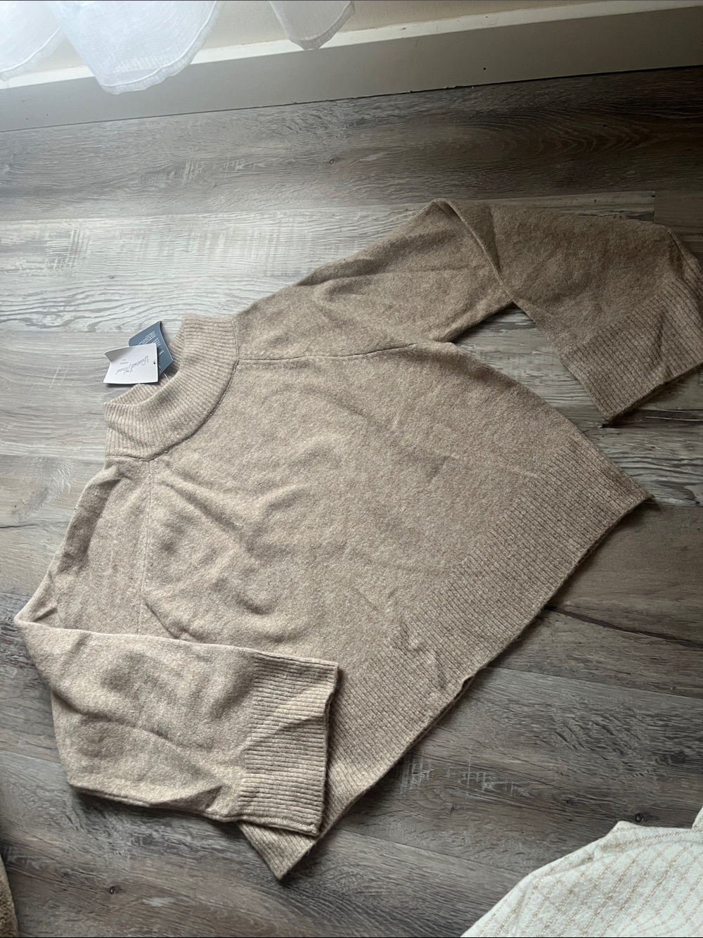Universal Thread Men's Taupe Turtleneck Sweater - Neutral Knit